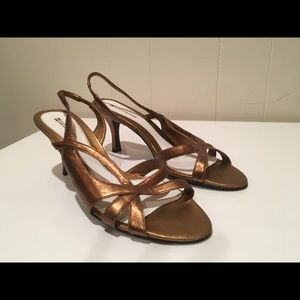 Naturalizer bronze heels party shoes